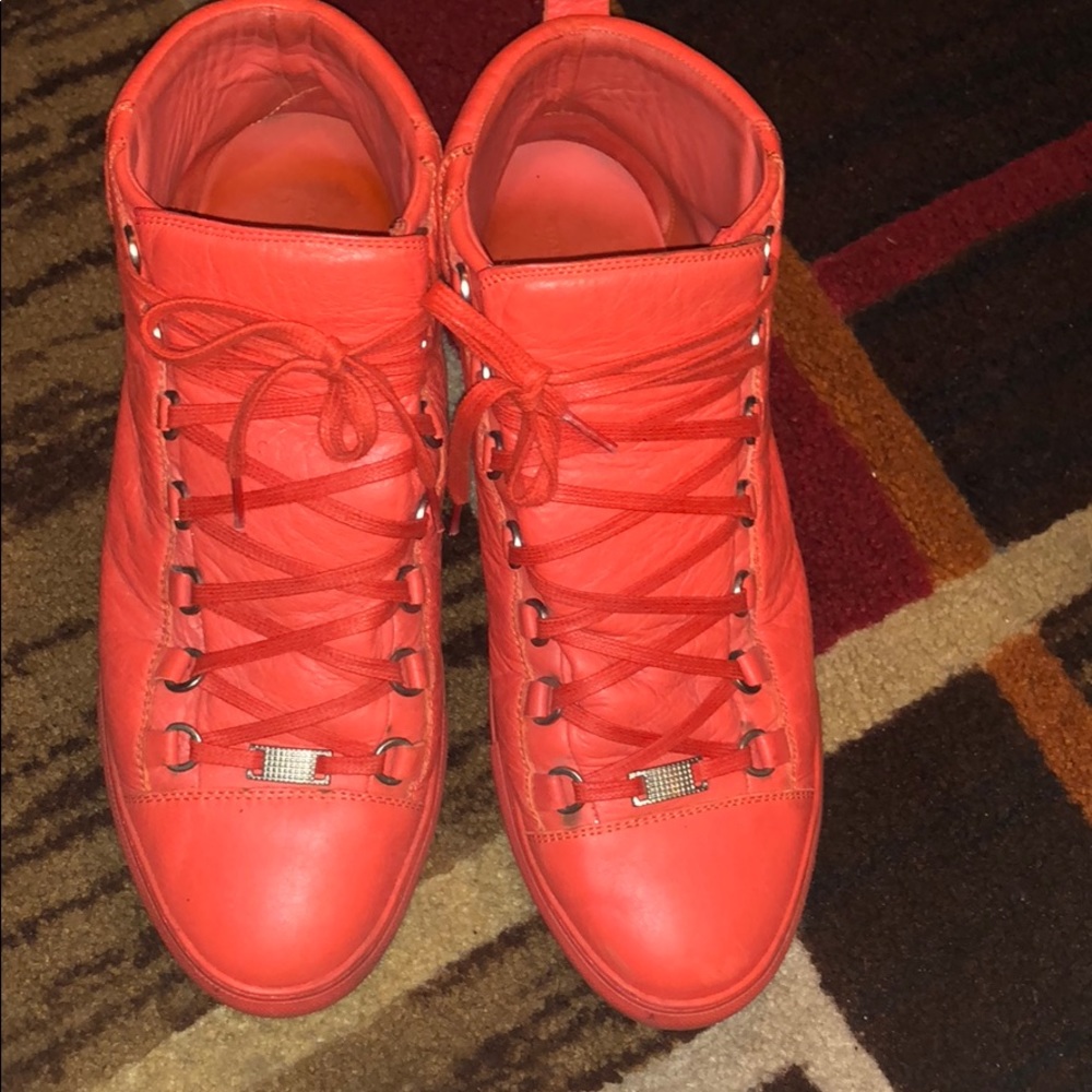 Orange Balenciaga Arena Sneaker